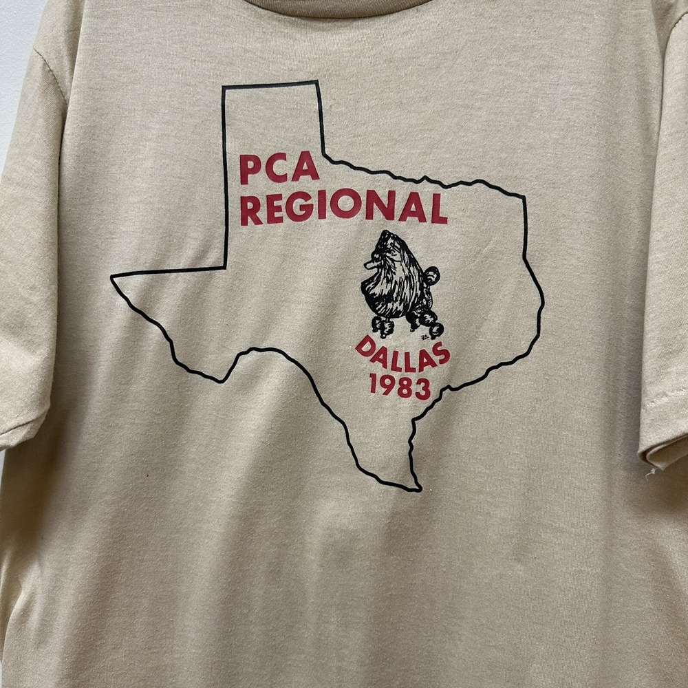 Vintage PCA Regional Dallas 1983 Poodle Dog Lover Graphic T-shirt Single Stitch